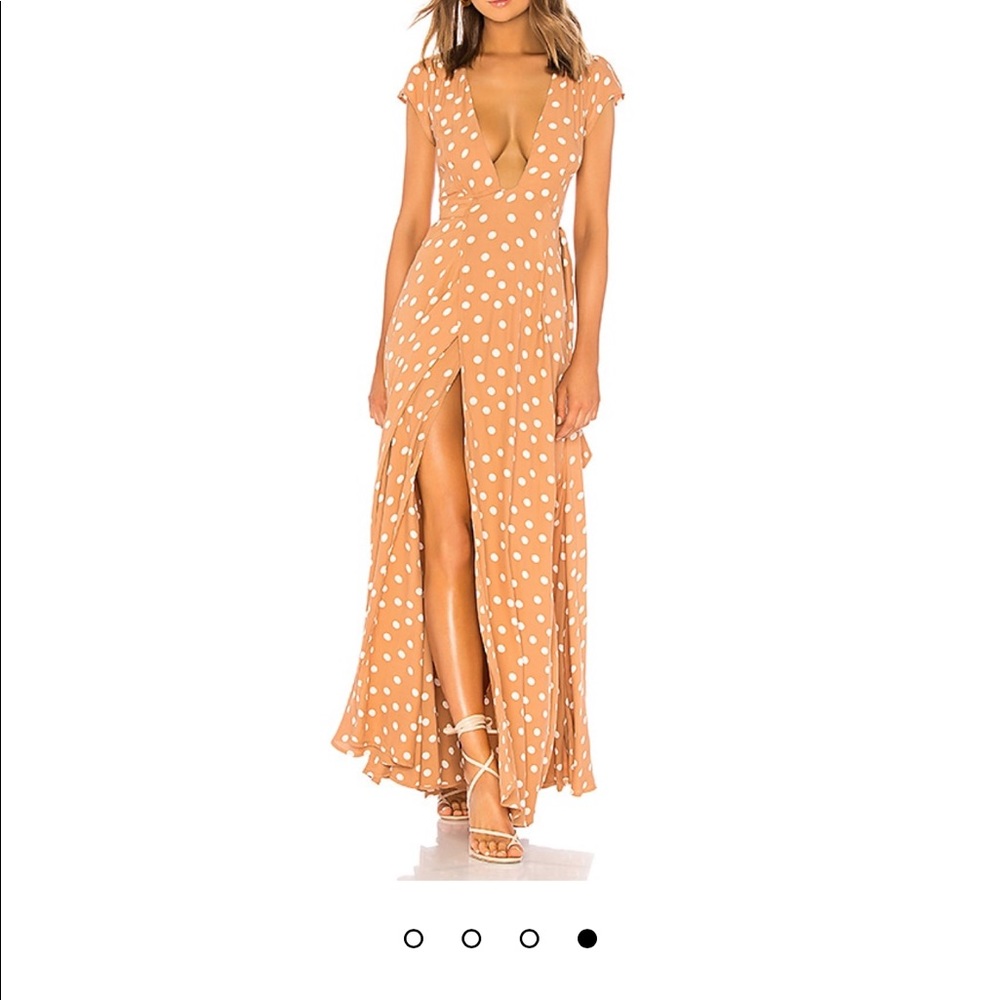 SID WRAP DRESS BY TULAROSA in Color latte